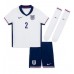 Inghilterra Kyle Walker #2 Prima Maglia Bambino Europei 2024 Manica Corta (+ Pantaloni corti)